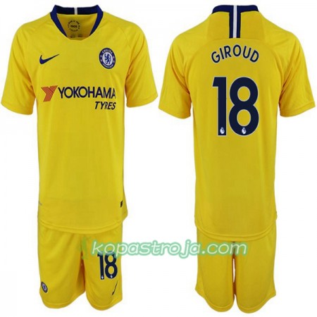 Billiga Fotbollströjor Chelsea Olivier Giroud 18 Barn Borta tröja 2018/19 Kortärmad